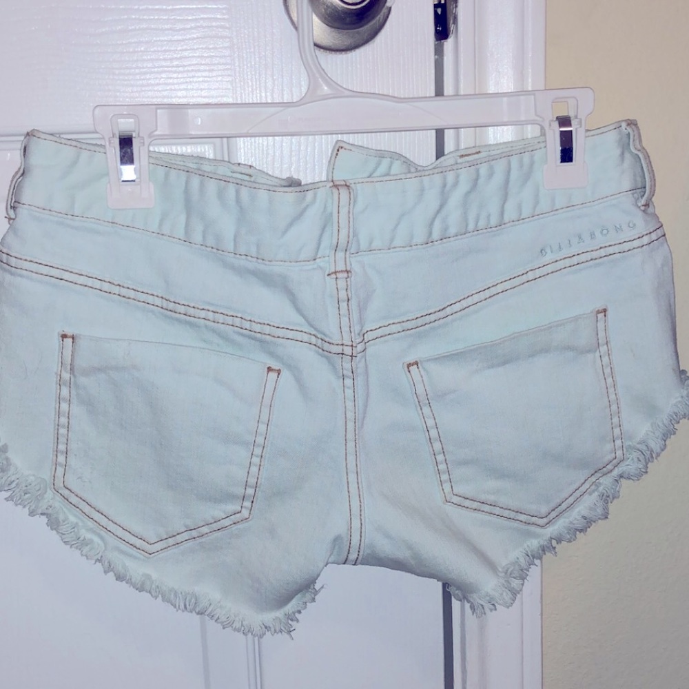 Billabong light turquoise denim shorts size 27